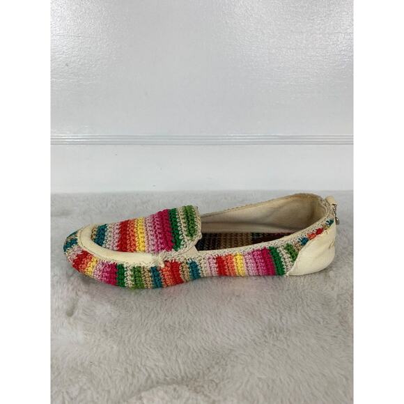 The Sak Womens Knitted Rainbow Striped Slip-On Loafers Size 6M - Picture 6 of 9